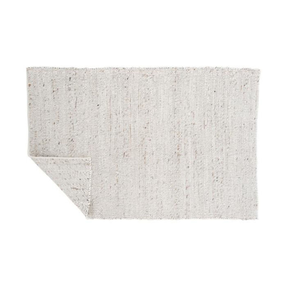 Paris Prix Tapis Déco en Laine  Loump  160x230cm Blanc & Beige
