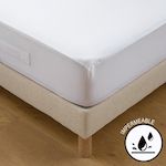 Home collection Protège matelas microfibre quilte. Coloris disponibles : Blanc