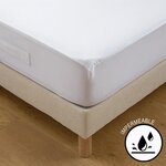 Home collection Protège matelas microfibre quilte. Coloris disponibles : Blanc