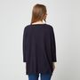 Voir la diapositive 3 : INEXTENSO Pull col v bleu marine grande taille femme
