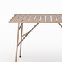 Voir la diapositive 3 : Rendez vous déco Table de jardin en metal taupe 4 personnes-Yumi