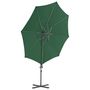 Voir la diapositive 3 : VIDAXL Parasol de jardin en porte-a-faux avec mat en acier vert