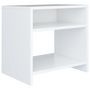 Voir la diapositive 4 : VIDAXL Tables de chevet 2 pcs Blanc 40x30x40 cm Bois d'ingenierie