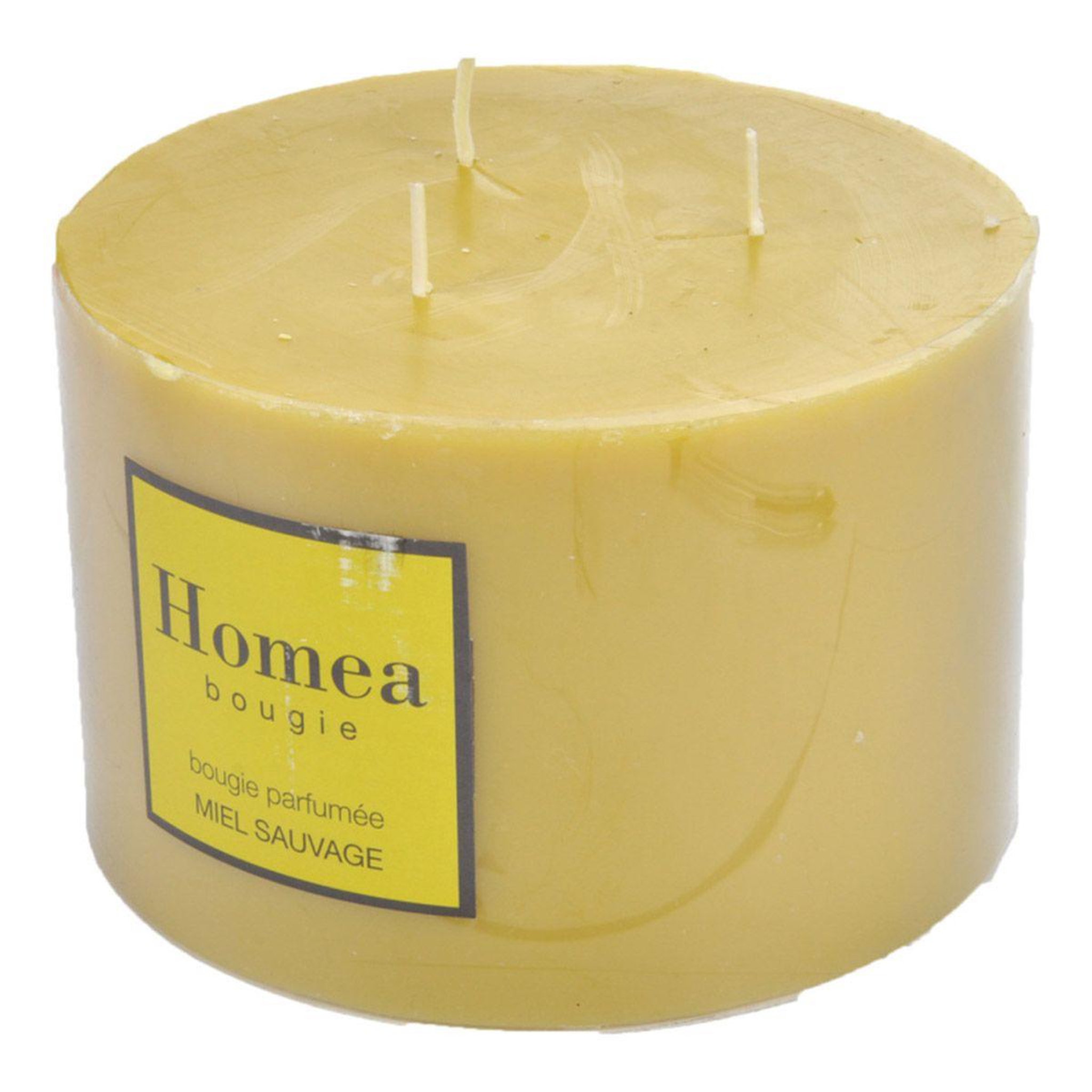 Voir la diapositive 2 : HOMEA Bougie déco parfumée  trendie  15cm miel sauvage