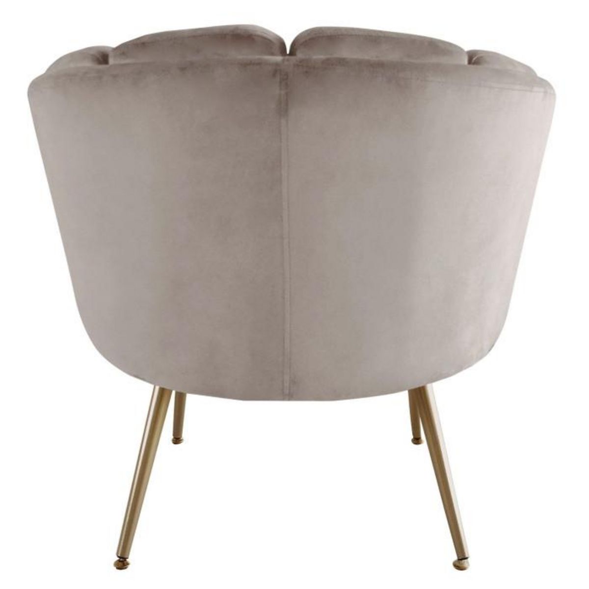 Paris Prix Fauteuil Arrondi en Velours  Dabren  80cm Taupe