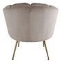 Voir la diapositive 4 : Paris Prix Fauteuil Arrondi en Velours  Dabren  80cm Taupe
