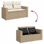 Voir la diapositive 3 : VIDAXL Salon de jardin avec coussins 7 pcs beige resine tressee