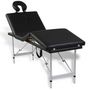 Voir la diapositive 2 : VIDAXL Table de massage pliable Noir 4 zones avec cadre en aluminium