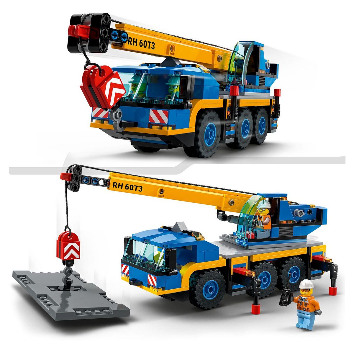 LEGO City 60324 - La Grue Mobile, Jouet Camion de Chantier, Cadeau Garçons et Filles de 7 Ans