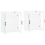 Voir la diapositive 4 : VIDAXL Armoires murales 2 pcs blanc bois d'ingenierie