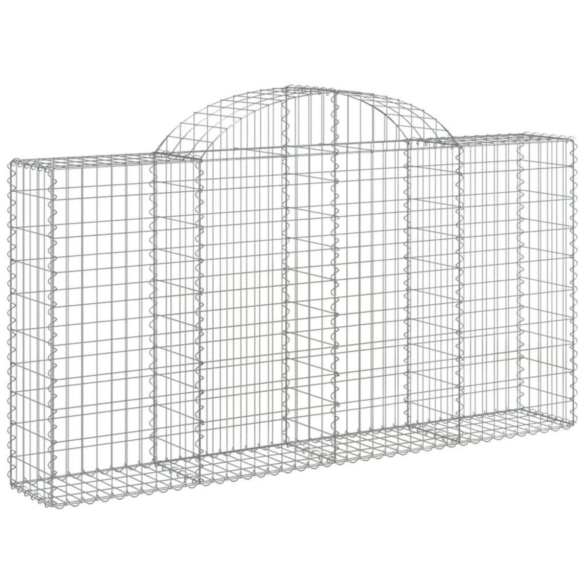 VIDAXL Paniers a gabions arques 40 pcs 200x30x100/120 cm Fer galvanise