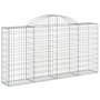 Voir la diapositive 3 : VIDAXL Paniers a gabions arques 40 pcs 200x30x100/120 cm Fer galvanise