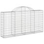 Voir la diapositive 3 : VIDAXL Paniers a gabions arques 40 pcs 200x30x100/120 cm Fer galvanise