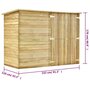 Voir la diapositive 6 : VIDAXL Abri a velo de jardin 232x110x170 cm Bois de pin impregne