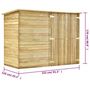 Voir la diapositive 6 : VIDAXL Abri a velo de jardin 232x110x170 cm Bois de pin impregne