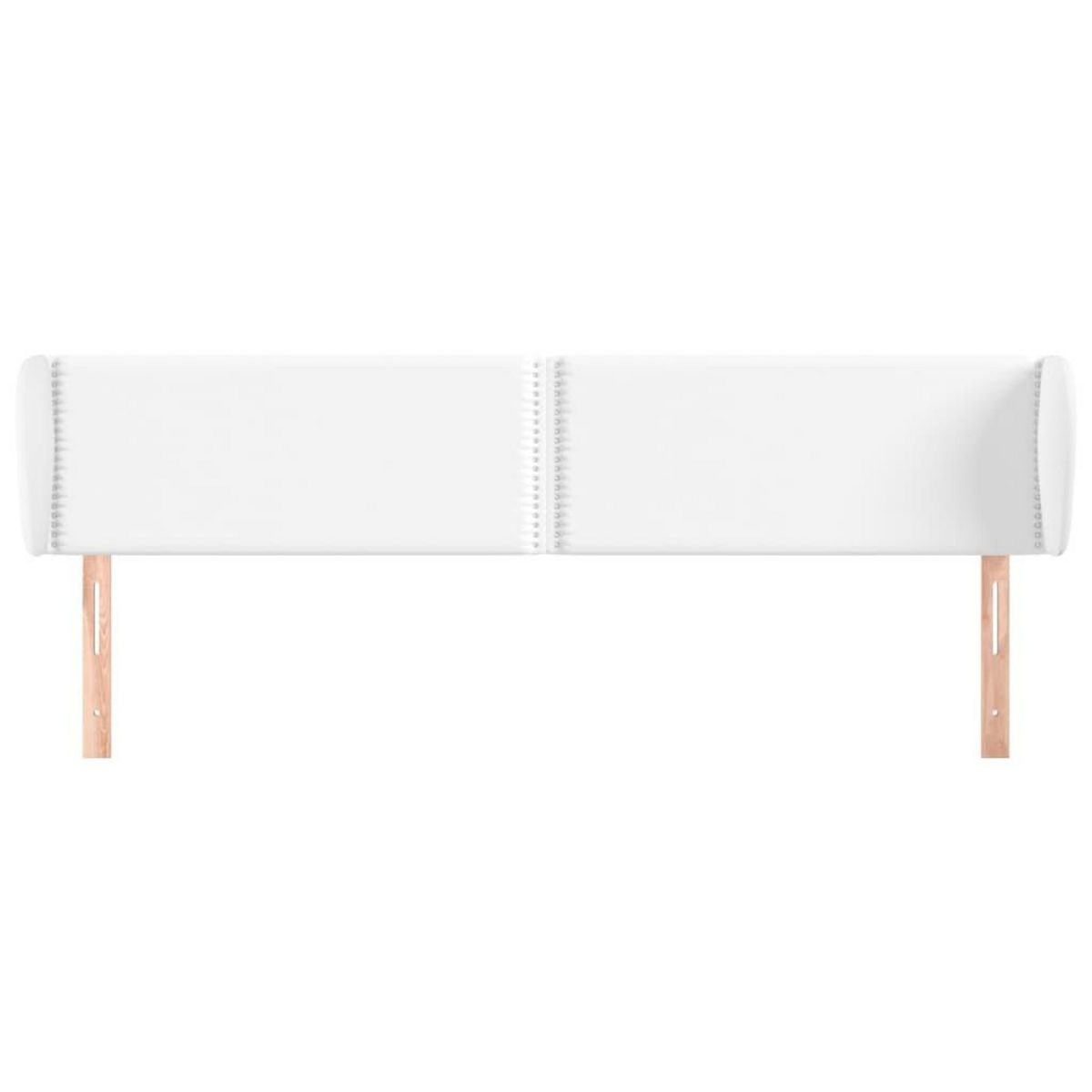 VIDAXL Tete de lit avec oreilles Blanc 163x23x78/88 cm Similicuir