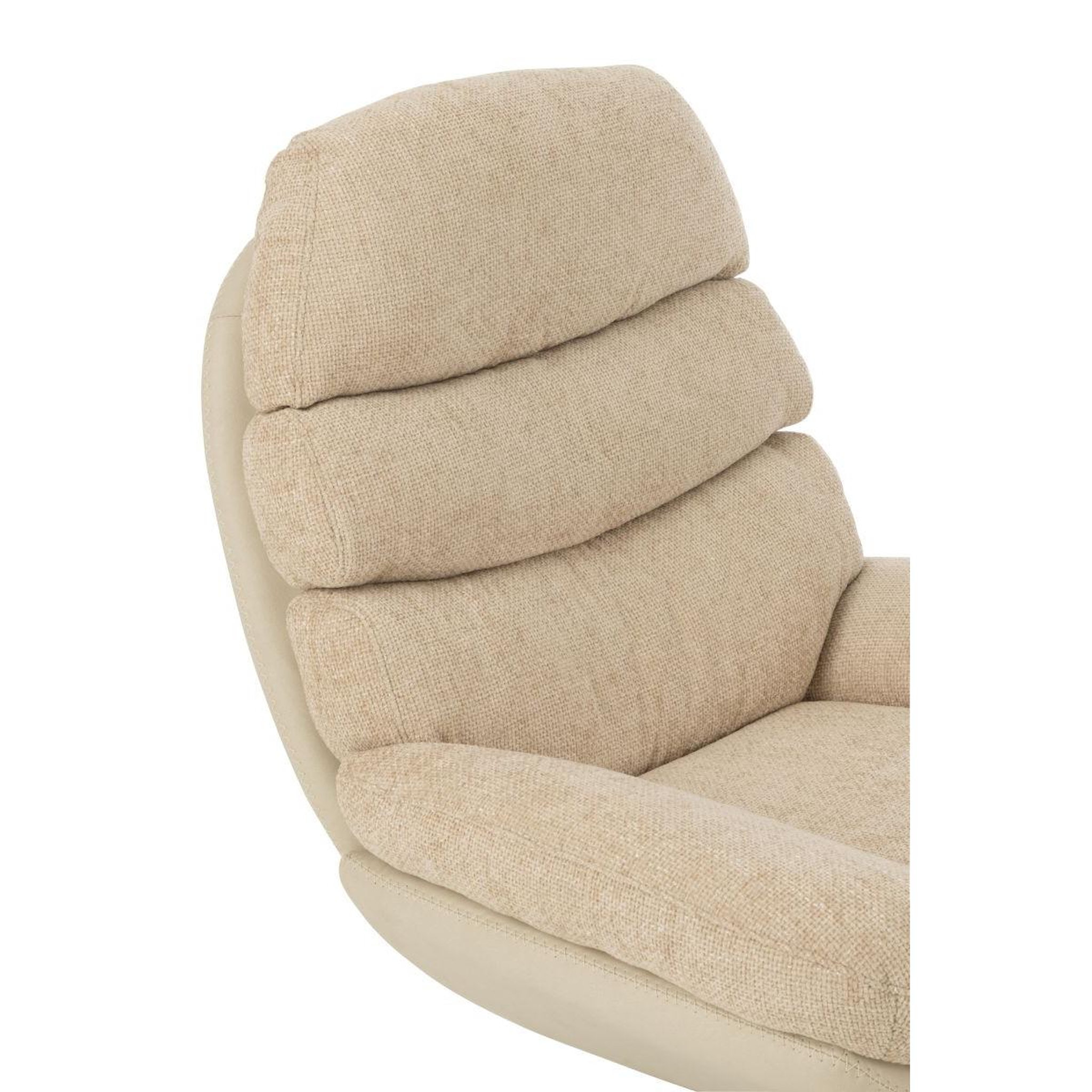 Voir la diapositive 6 : J-LINE Fauteuil relax & repose-pieds  multiplex  102cm gris