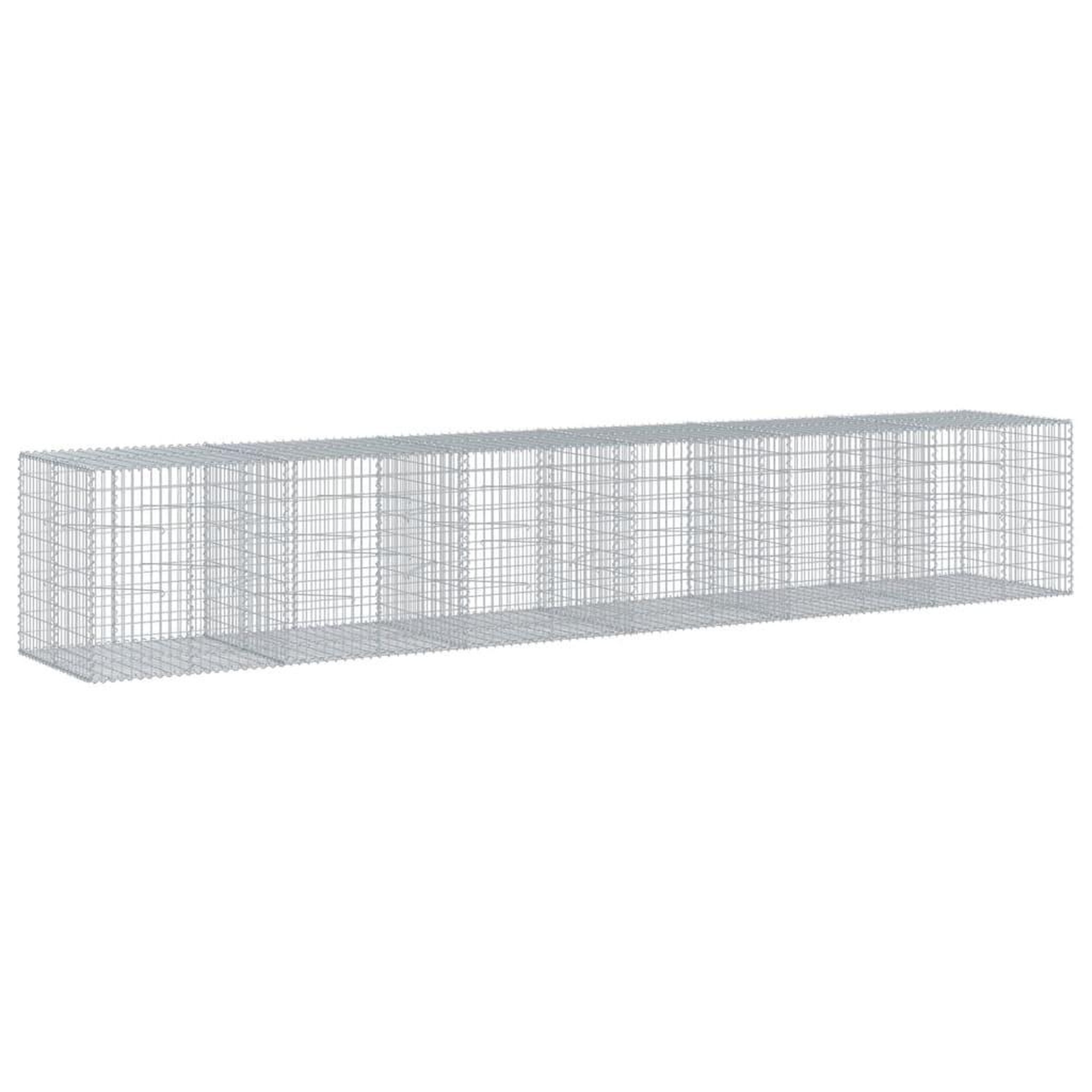 Voir la diapositive 5 : VIDAXL Panier gabion avec couvercle 600x100x100 cm fer galvanise