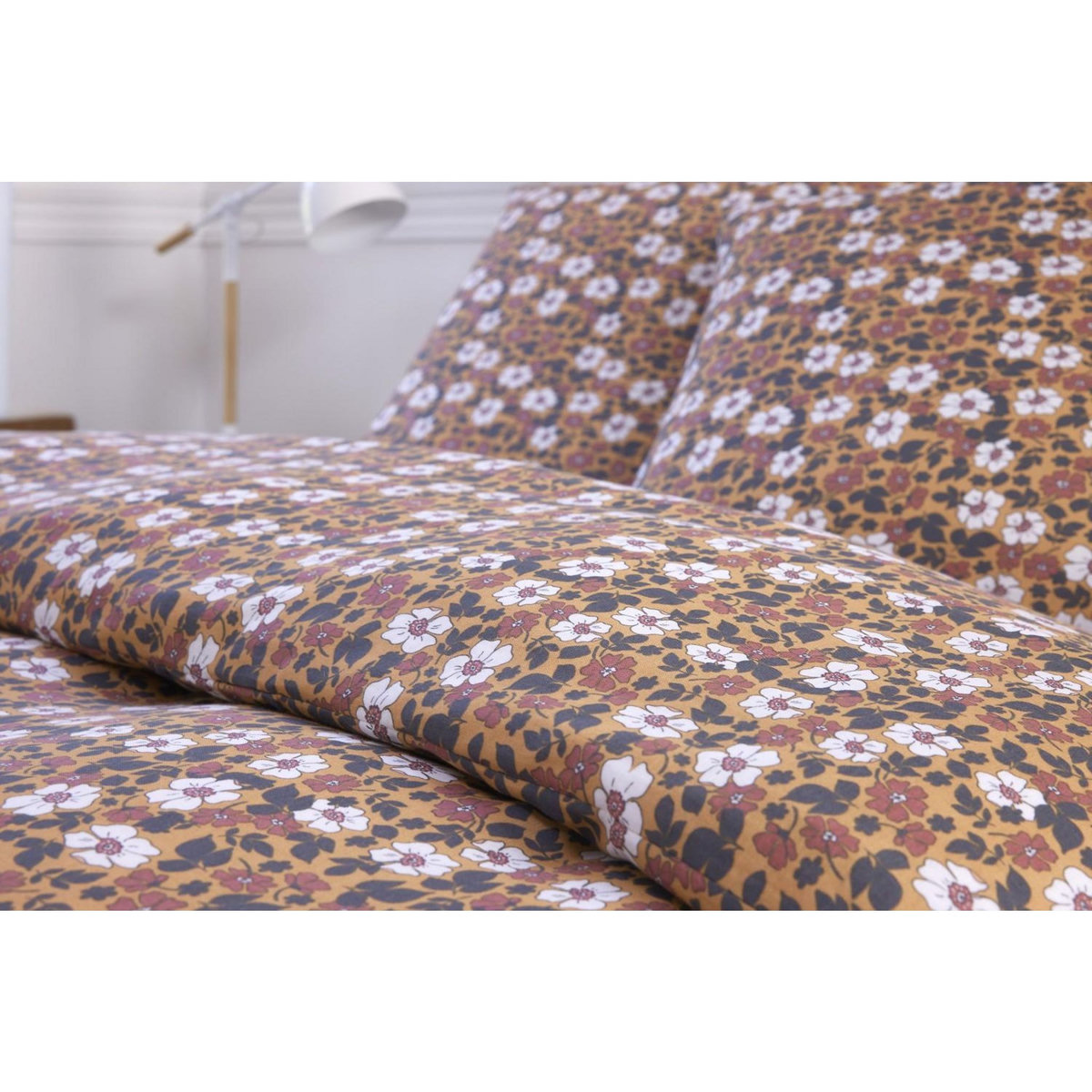 BATON ROUGE Parure housse de couette 100% gaze de coton imprimé verone