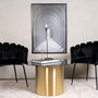 Voir la diapositive 3 : Paris Prix Table Basse Design  Ystad  80cm Noir & Or