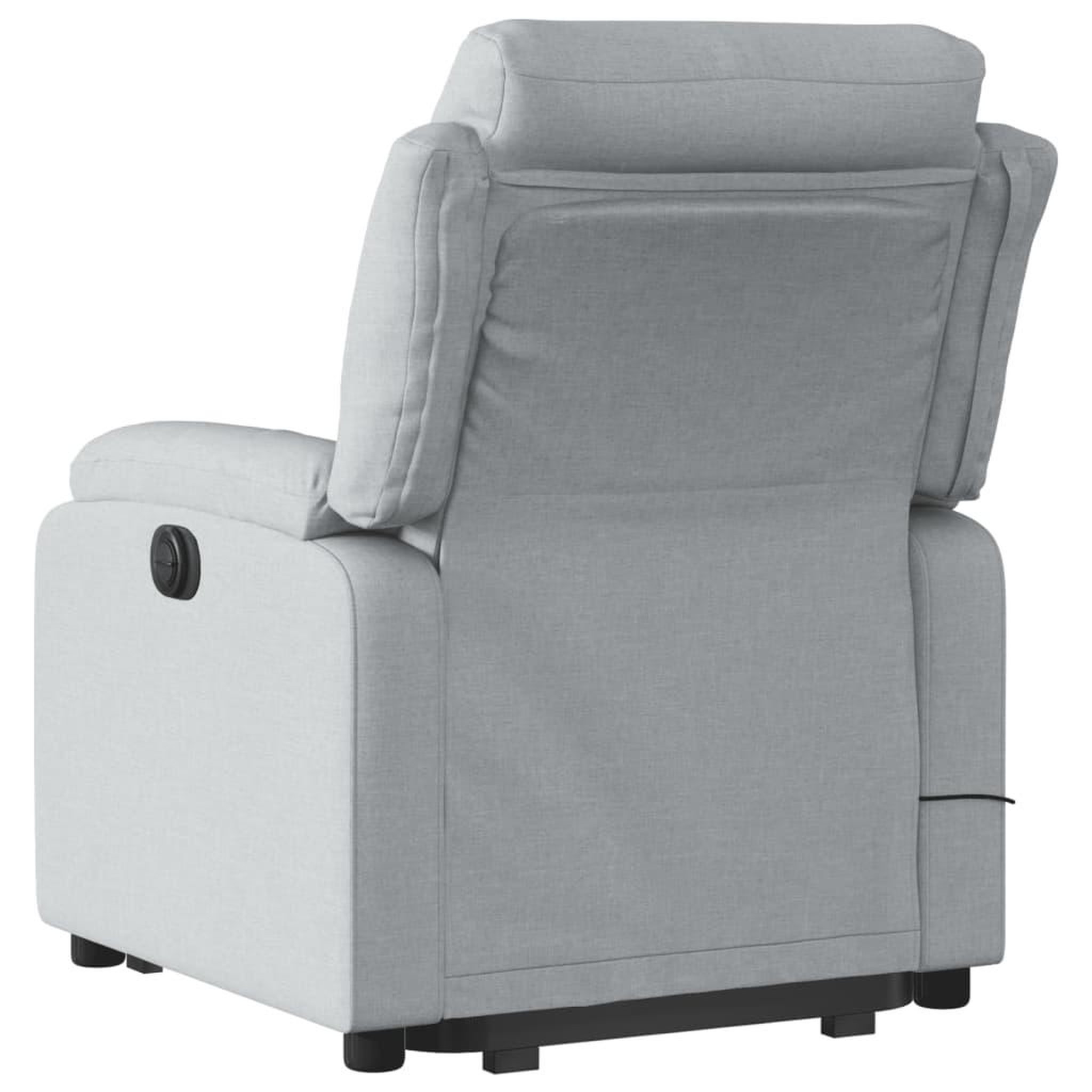 Voir la diapositive 4 : VIDAXL Fauteuil inclinable de massage electrique Gris clair Tissu