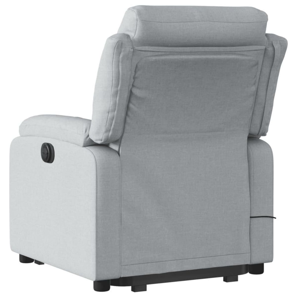 VIDAXL Fauteuil inclinable de massage electrique Gris clair Tissu