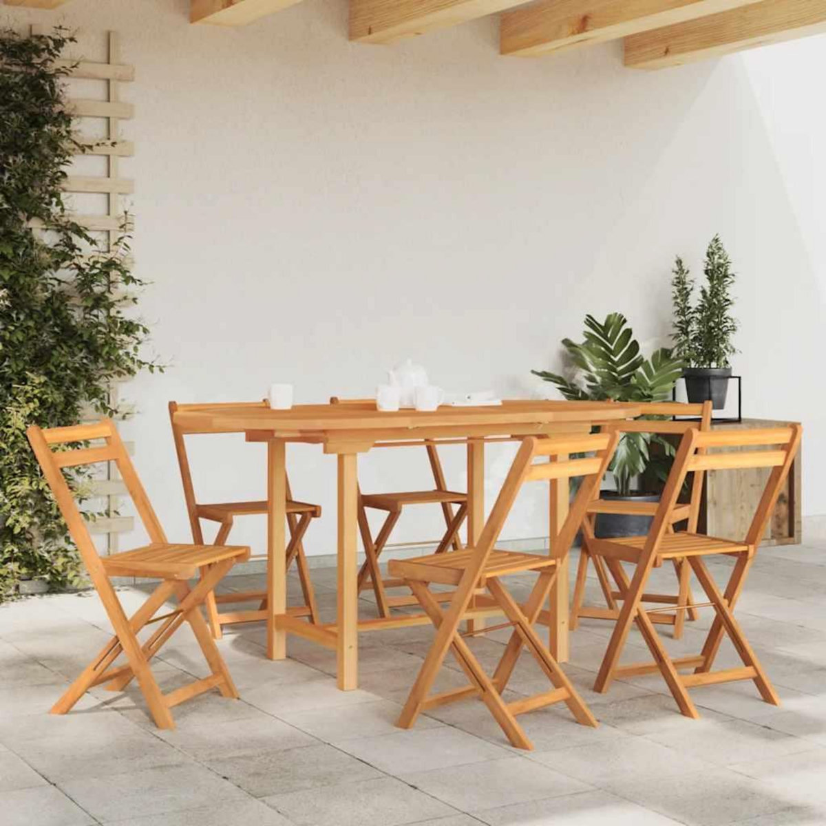 VIDAXL Table extensible de jardin 110-160x80x75 cm bois de teck solide