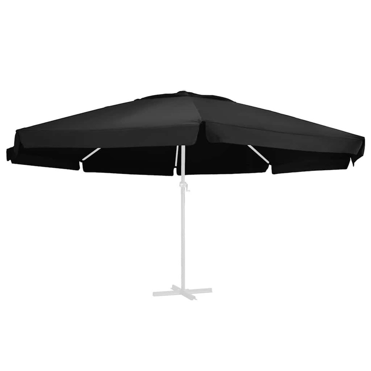 VIDAXL Tissu de remplacement pour parasol d'exterieur Noir 610 cm