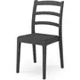 MARKET24 Lot de 4 chaises - ARETA - REA - 51 x 46 x H88 cm - Gris anthracite
