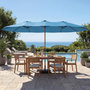 Voir la diapositive 6 : OUTSUNNY Parasol de jardin double XXL mât métal effet bois manivelle pied à lester inclus