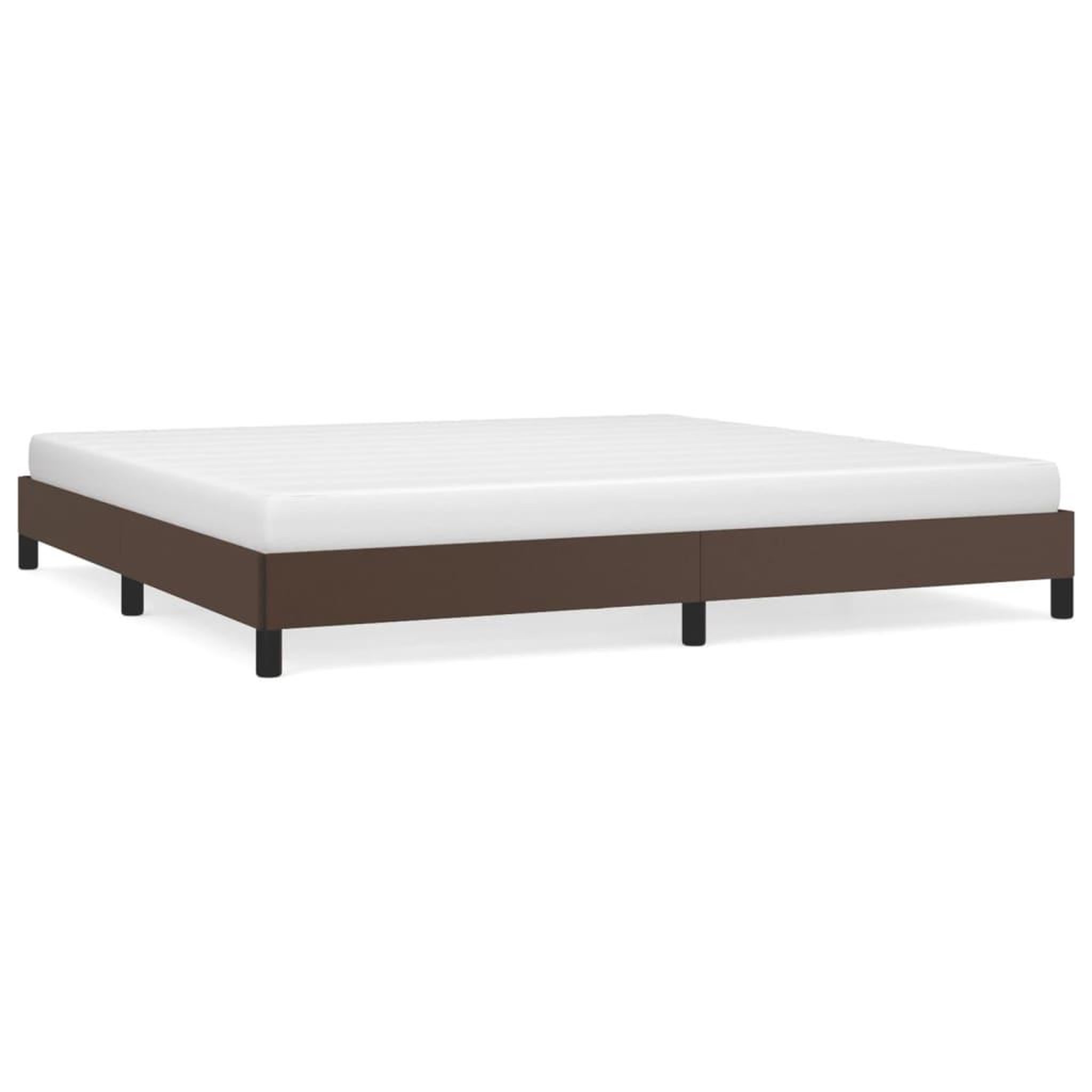 Voir la diapositive 2 : VIDAXL Cadre de lit sans matelas marron 200x200 cm similicuir