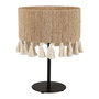 Voir la diapositive 1 : OSTARIA Lampe métal coton Charlotte noire beige