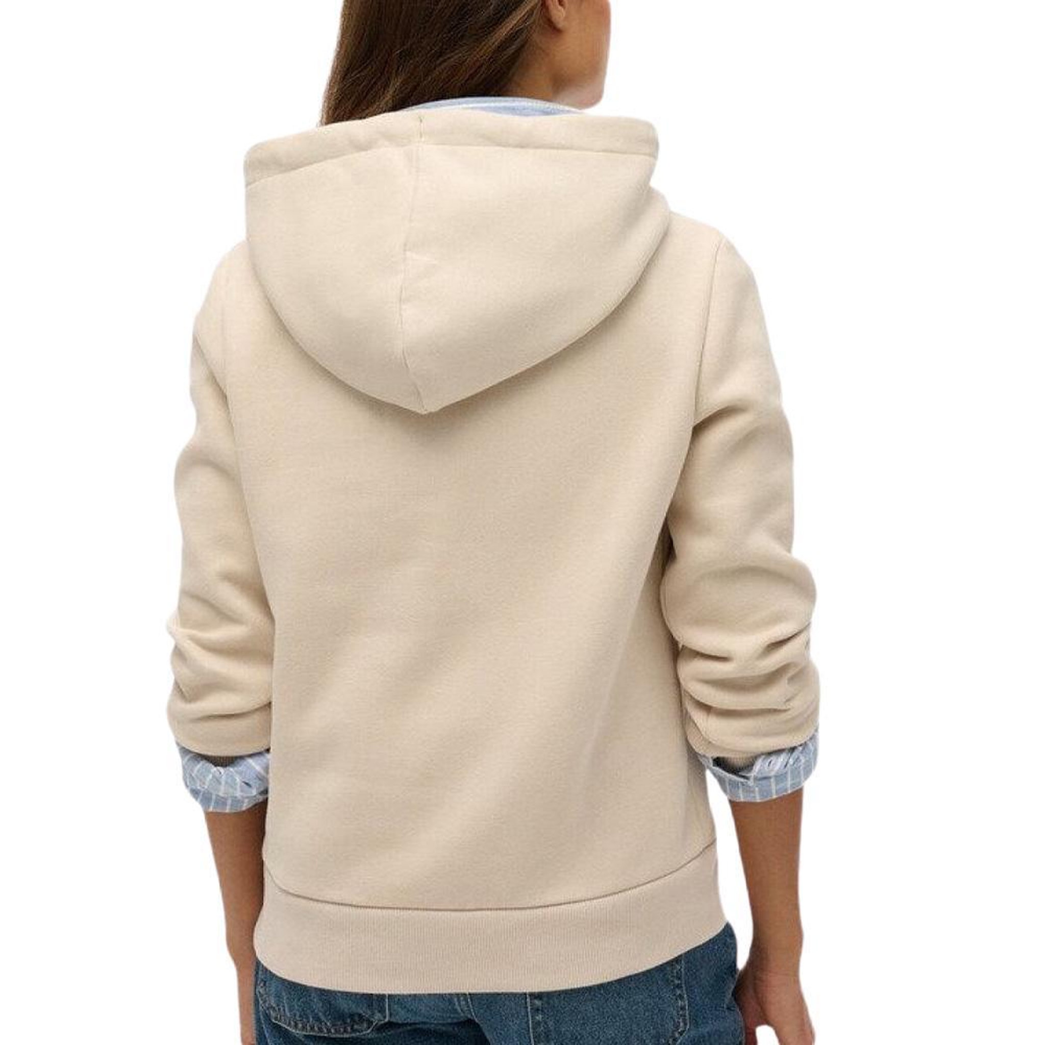 Voir la diapositive 2 : SUPERDRY Sweat Beige Femme Superdry High Flyers Hood