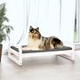 Voir la diapositive 3 : VIDAXL Lit pour chien Blanc 95,5x65,5x28 cm Bois de pin solide