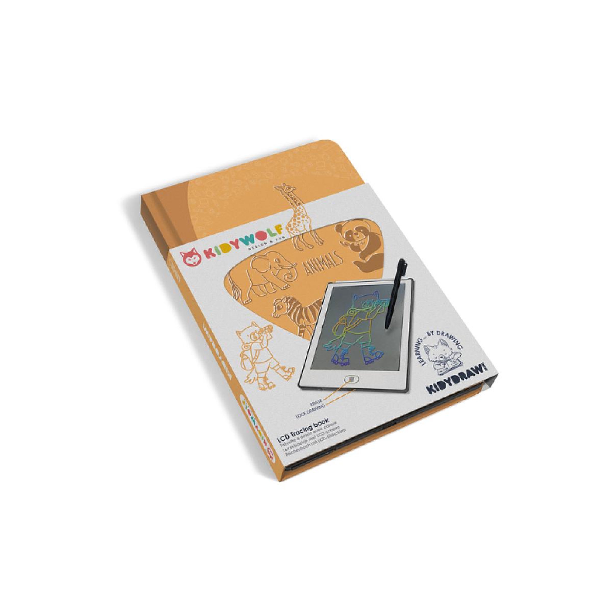 Voir la diapositive 2 : KIDYWOLF Tablette Digitale Kidydraw Mini Animaux pour Enfants