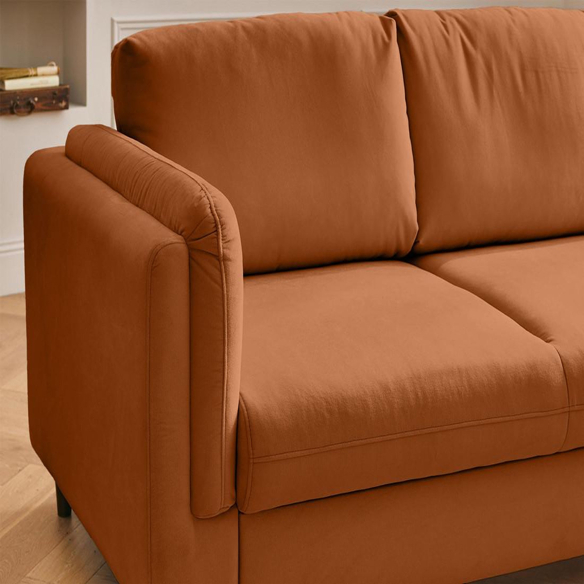 Voir la diapositive 3 : BEST MOBILIER Brooke - canapé 3 places - convertible - en velours