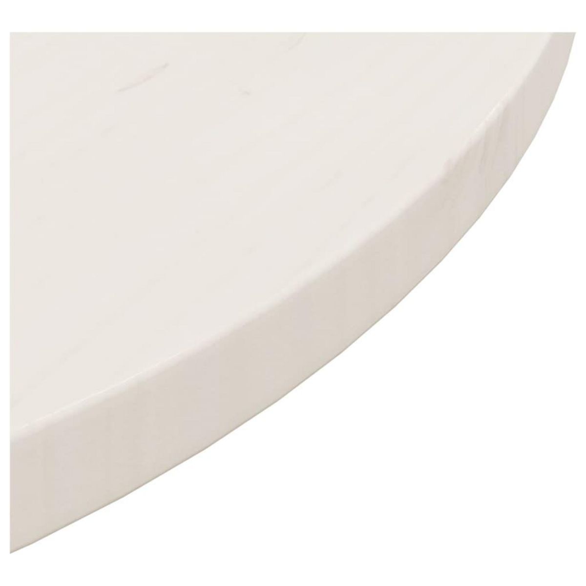 VIDAXL Dessus de table Blanc Ø60x2,5 cm Bois de pin massif
