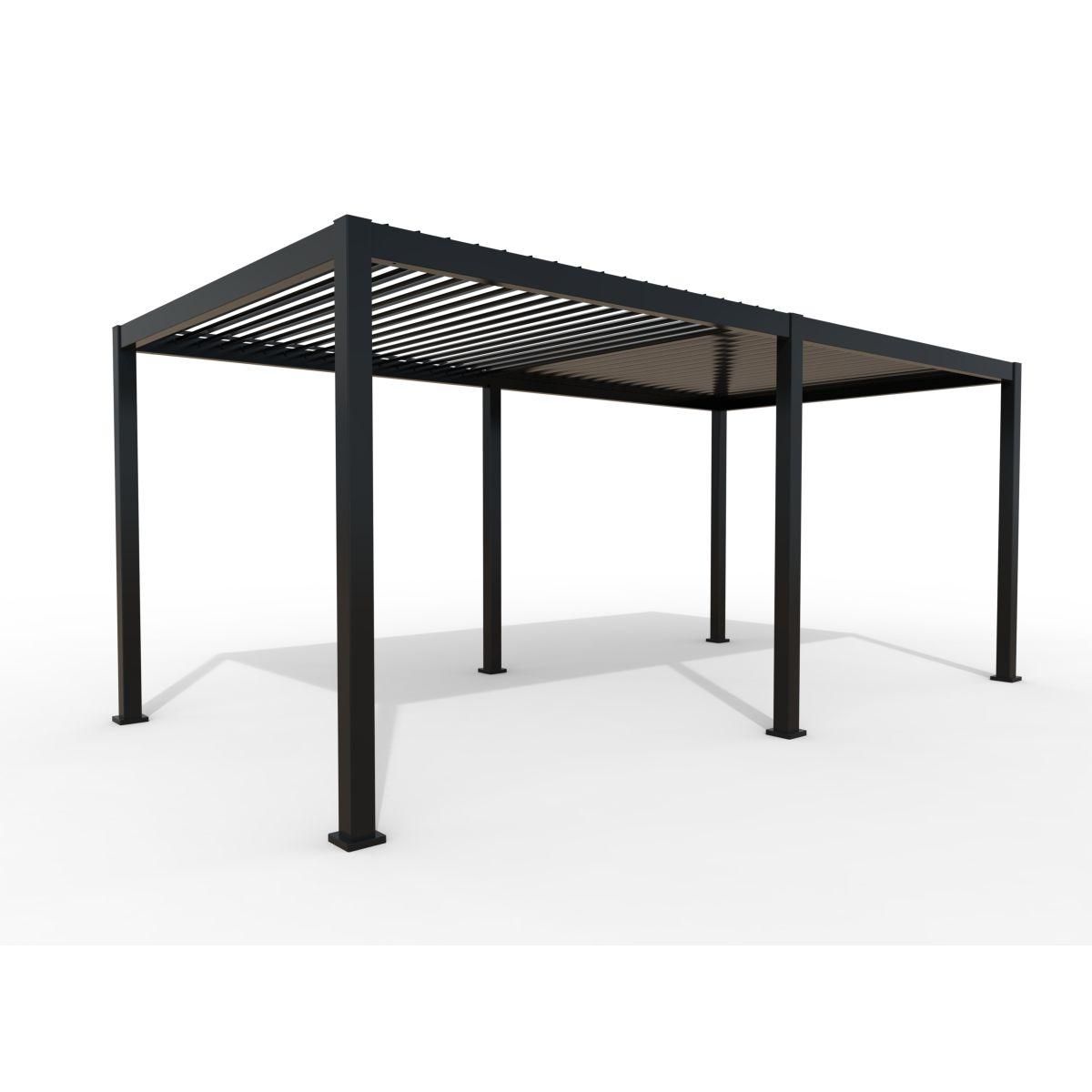 OMBREA Pergola Bioclimatique 3x6m anthracite 6 pieds OMBREA®