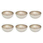 SECRET DE GOURMET Lot de 6 Bols Design  Gloria  15cm Champagne