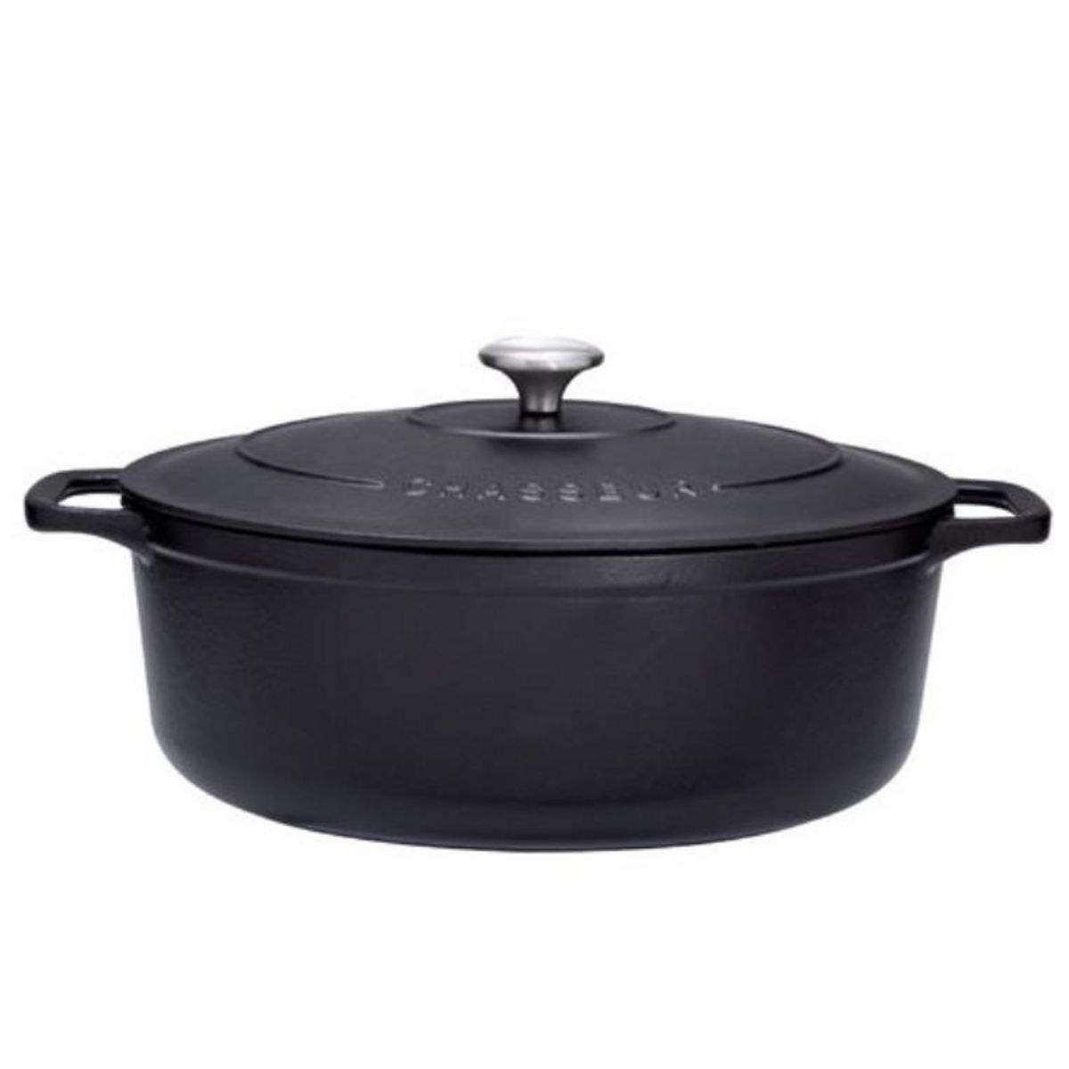 Chasseur Cocotte ovale en fonte émaillée 25cm noire sublime - puc472501
