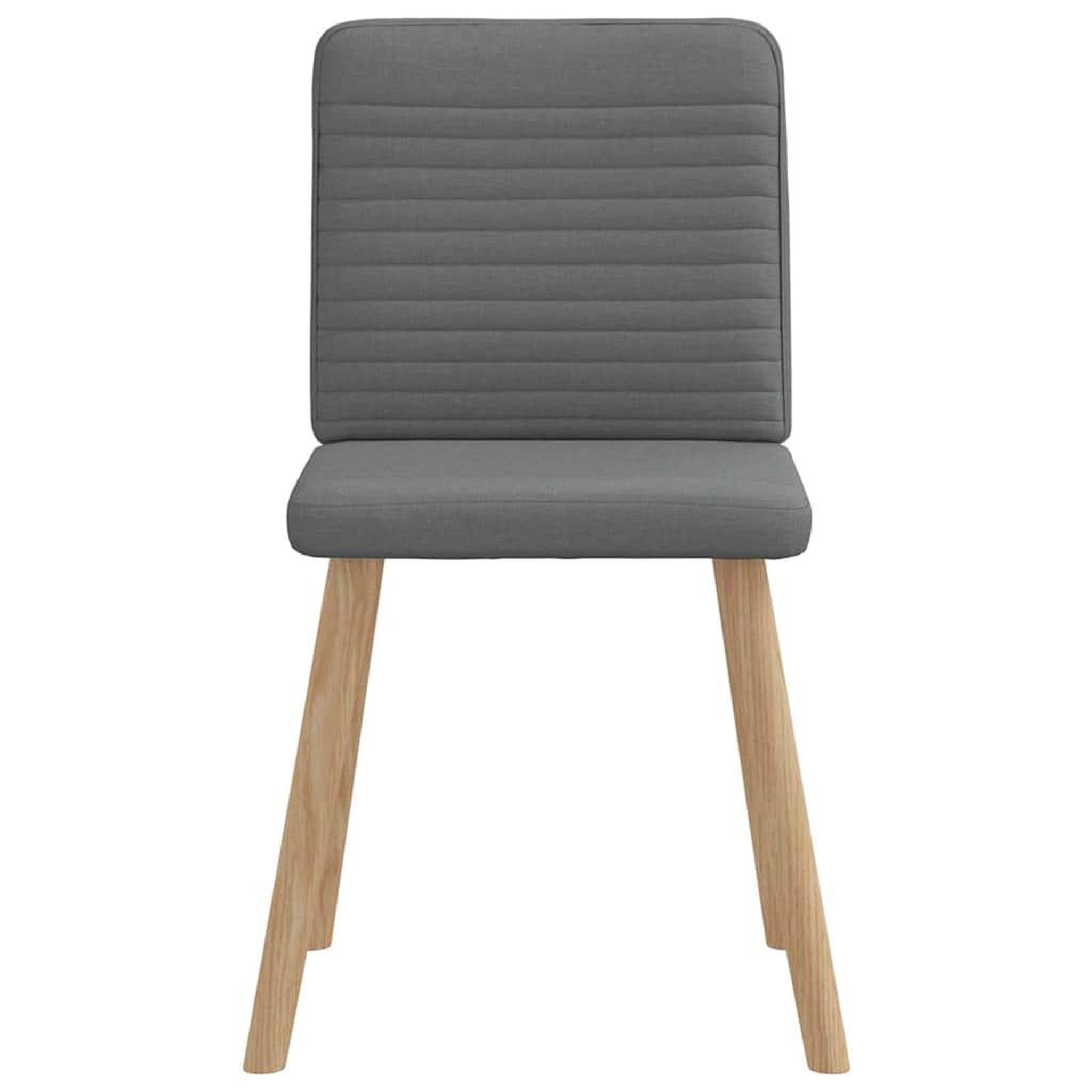 Voir la diapositive 4 : VIDAXL Chaises a manger lot de 2 gris fonce tissu