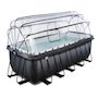 Voir la diapositive 3 : EXIT TOYS Piscine tubulaire Black Leather rectangulaire 5,40 x 2,50 x 1,22 m avec dôme - Exit Toys