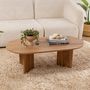Voir la diapositive 2 : CONCEPT USINE Table basse design ovale bois 120cm RAAV