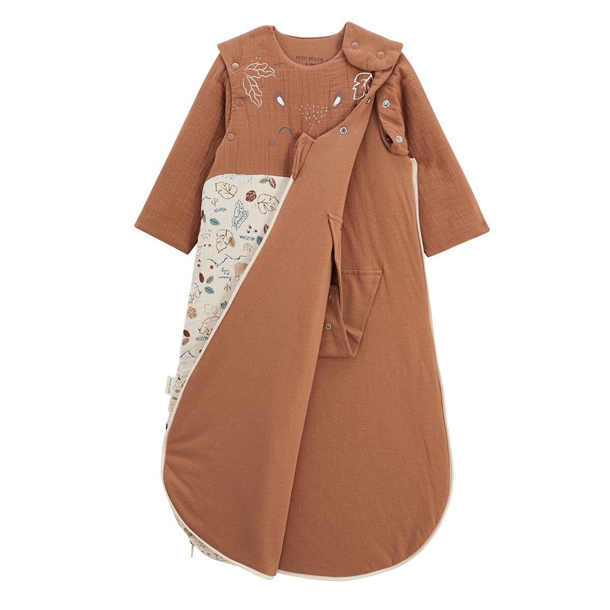 Petit Béguin Gigoteuse TOG2 en gaze de coton avec manches amovibles Kansas City