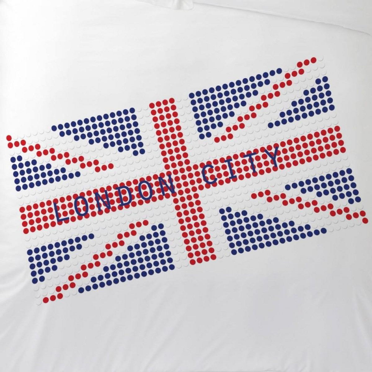 Dourev Housse de couette 240x220 LONDON CITY + 2 taies 100% coton