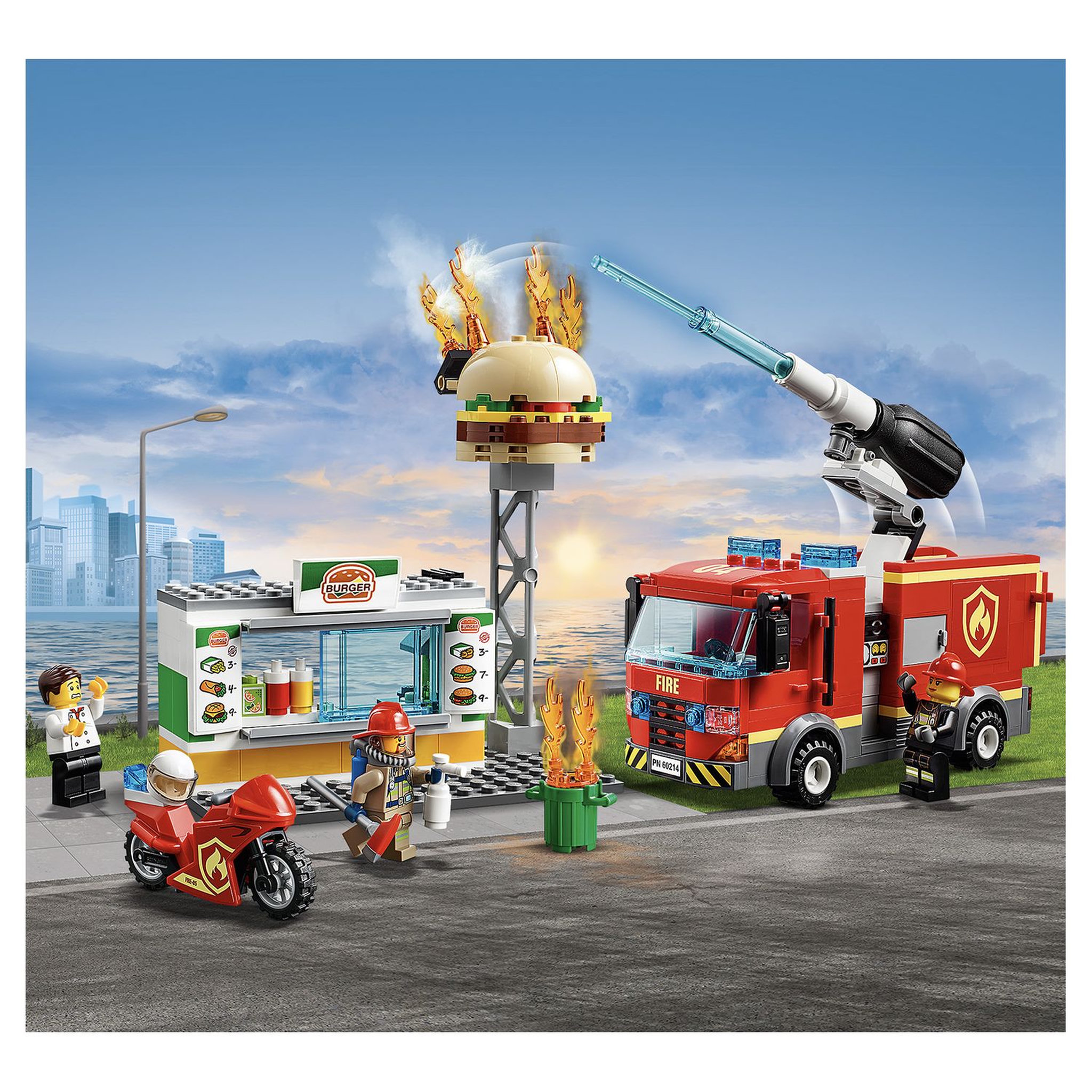 Voir la diapositive 5 : LEGO City 60214 - L'intervention des pompiers au restaurant de burgers