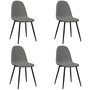Voir la diapositive 2 : VIDAXL Chaises a manger lot de 4 Gris clair Velours