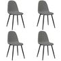 Voir la diapositive 2 : VIDAXL Chaises a manger lot de 4 Gris clair Velours