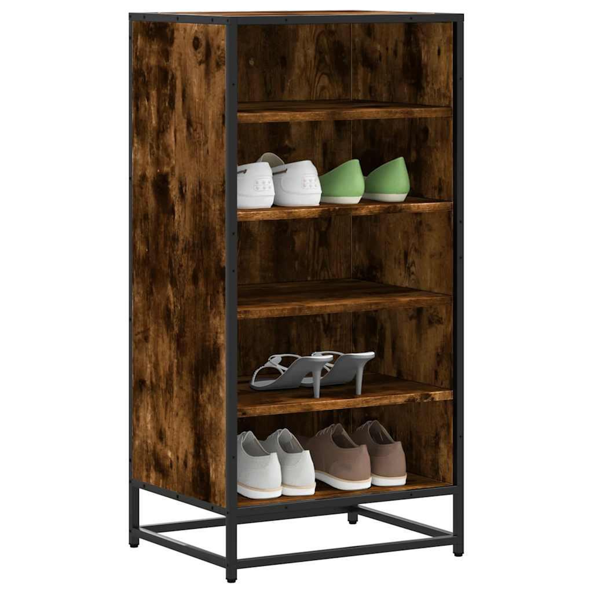 VIDAXL Etagere a chaussures chene fume 48x38x97,5 cm bois d'ingenierie