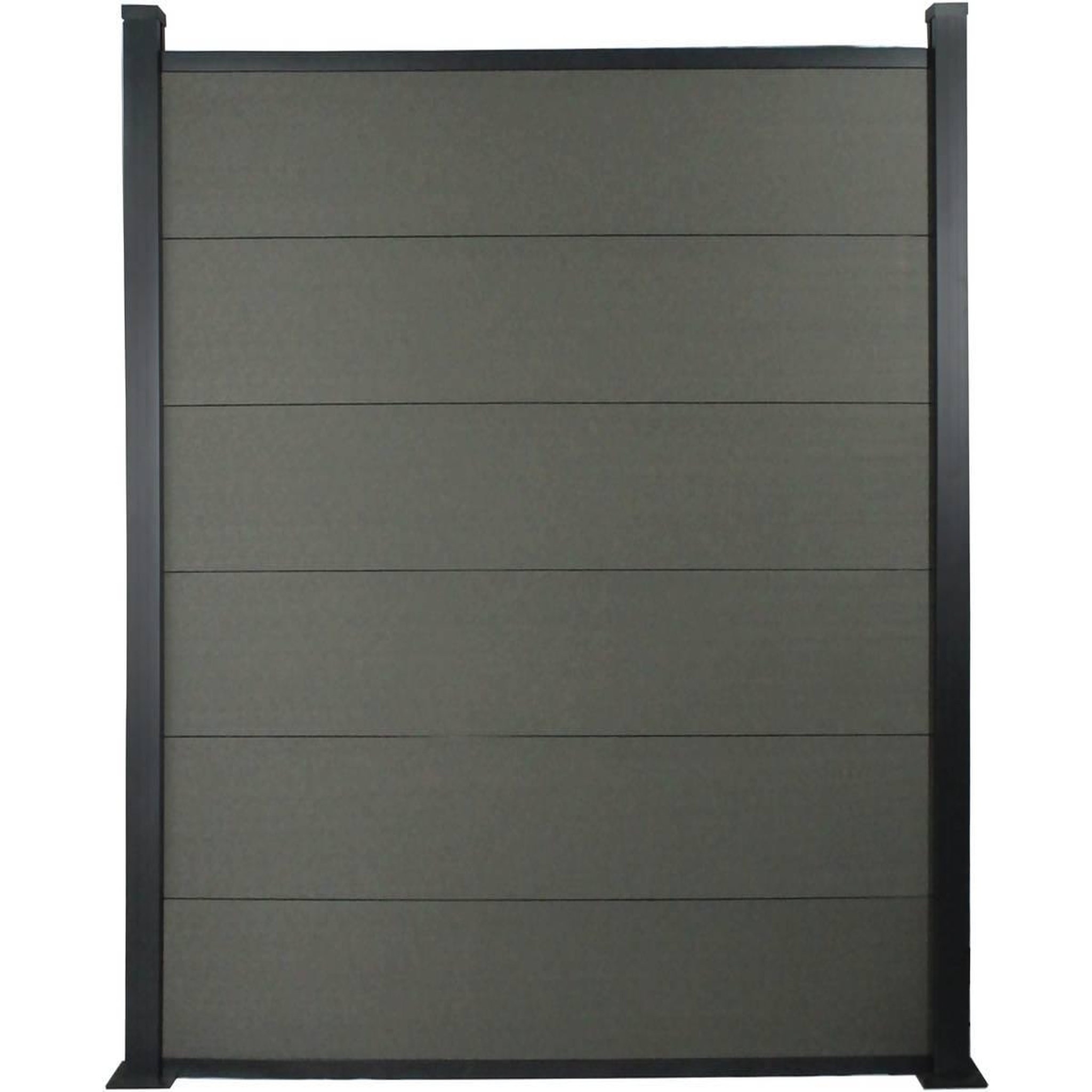 Voir la diapositive 1 : Habitat et Jardin Kit Clôture de 8 x h 1.6 m composite et aluminium + profilés de finitions - Kit de fixation offert - Ardoise